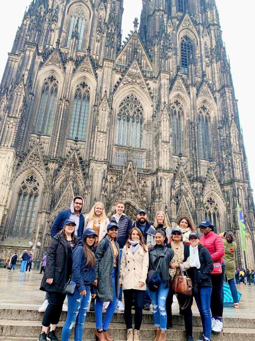 BerkeleyCollege's tweet photo. A group of #BerkeleyMBA students spent a week in #Germany for their Global Immersion Experiential Learning Program. They were able to visit Fresenius University (@HS_Fresenius) as well as some German companies! #MBA #mbastudents https://t.co/irUAiNtahp