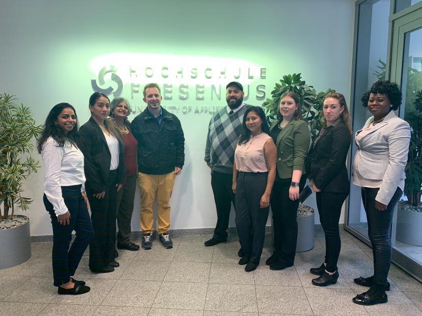 BerkeleyCollege's tweet photo. A group of #BerkeleyMBA students spent a week in #Germany for their Global Immersion Experiential Learning Program. They were able to visit Fresenius University (@HS_Fresenius) as well as some German companies! #MBA #mbastudents https://t.co/irUAiNtahp