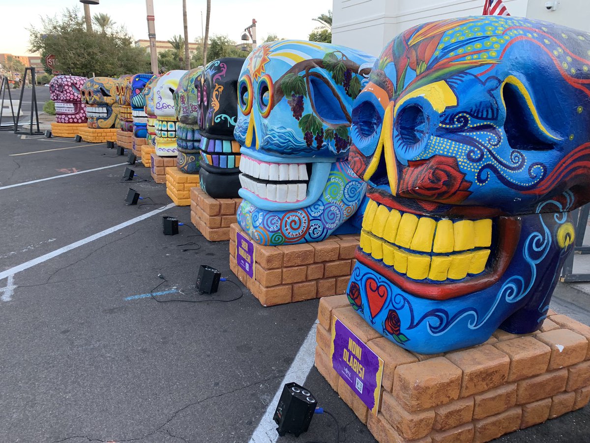 loremediaandart's tweet photo. Today is the day! Scottsdale Dia de Los Muertos is almost ready for a full day of fun! Come join the celebration. #azdia #scottsdaledia https://t.co/yFQVvsqMFE