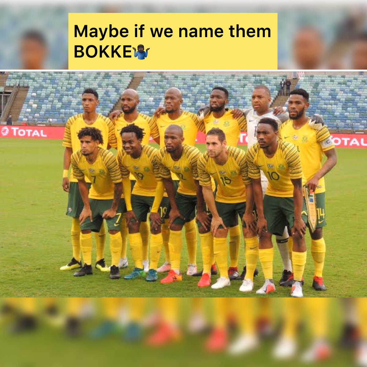 Let’s see what happens if we change their name😎😎 

#ENGvRSA #RWC2019 #RugbyWorldCup19 #Bokkies #RWC2019final #SA #SouthAfricans #bokke