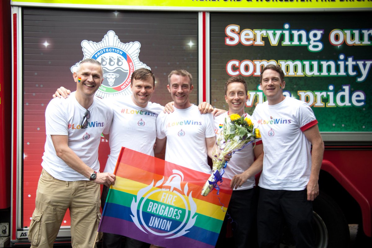another big thank you to the wonderful local fire brigade team who helped Malvern Pride happen! #malvernpride #pride #gay #lgbt #queer #loveislove #malvern Hereford &amp; Worcester Fire and Rescue Service