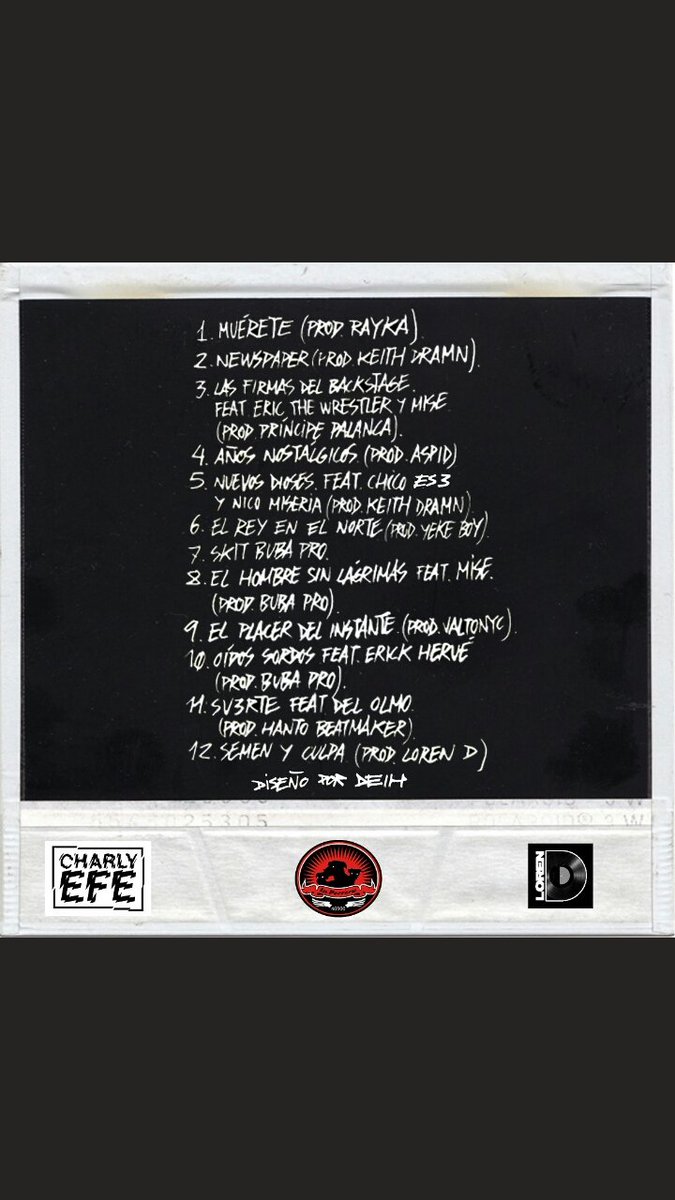 Portada y tracklist de "Futuro Perfecto" diseñado por Deih. Si mañana se sube a nuestro canal del tube sin problemas os lo rulo por privado para descarga compañeros <a href="/versosperfectos/">VersosPerfectos.com</a> <a href="/HHG_Albumes/">HHGroups Álbumes</a>