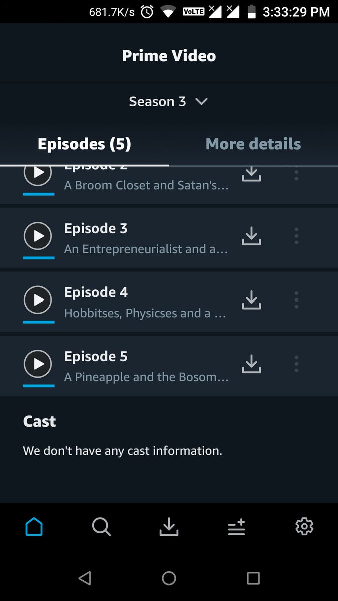 Sameer__SMM's tweet photo. @AmazonHelp What about this only 5 episode yesterdays episode not been updated yet https://t.co/H5ZYtfPRYz