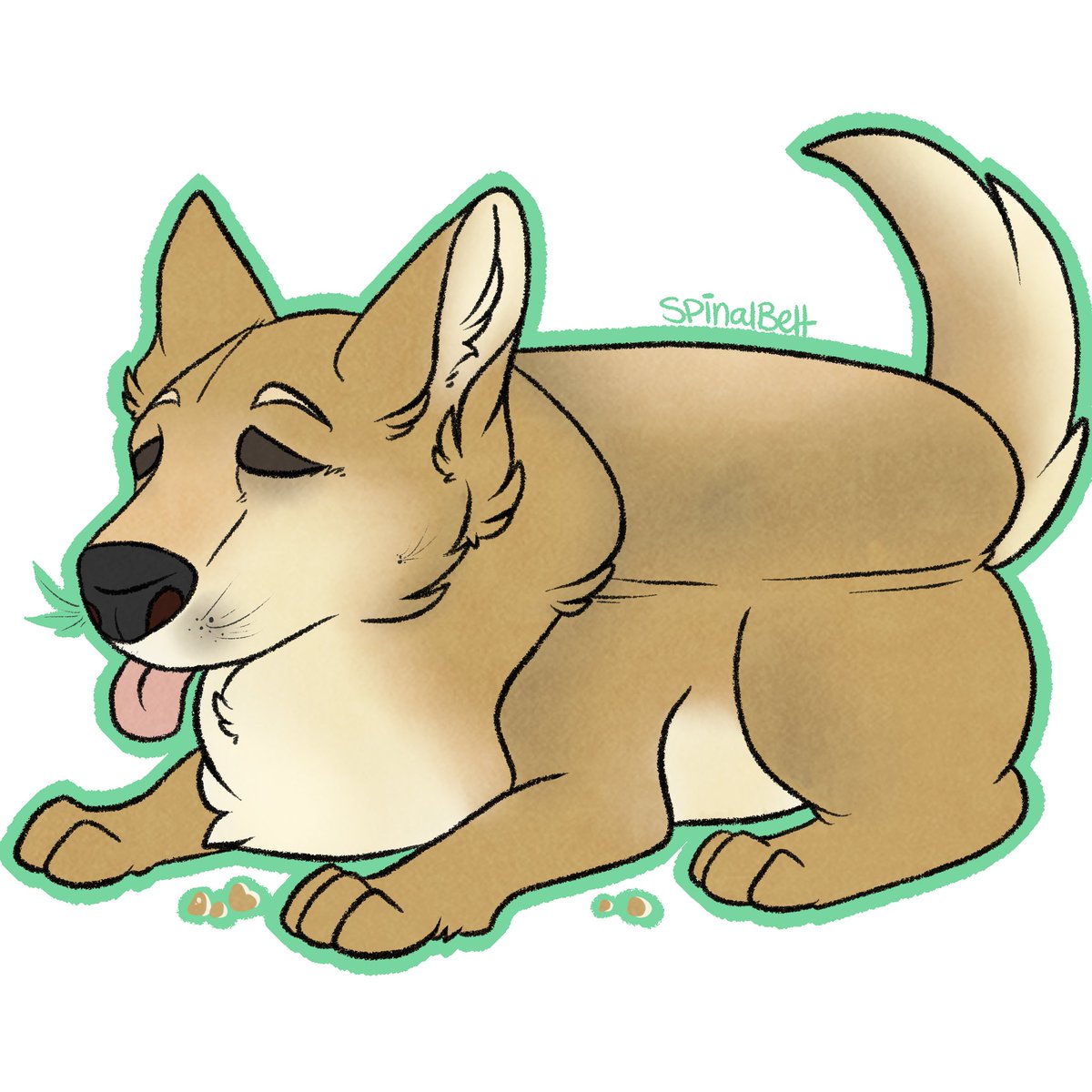SpinalBelt's tweet photo. Finished commission for Andy Chriviaa on Facebook 😩 It's their dog, who's  nickname is Bread.
So it's a loaf of dog 💕

You may not use this image in any way! All rights go to the commissioner!

#dog #loaf #bread #breaddog #dogbread #commission #canine #puppy #digitalart #art https://t.co/EuU6ZC6viV