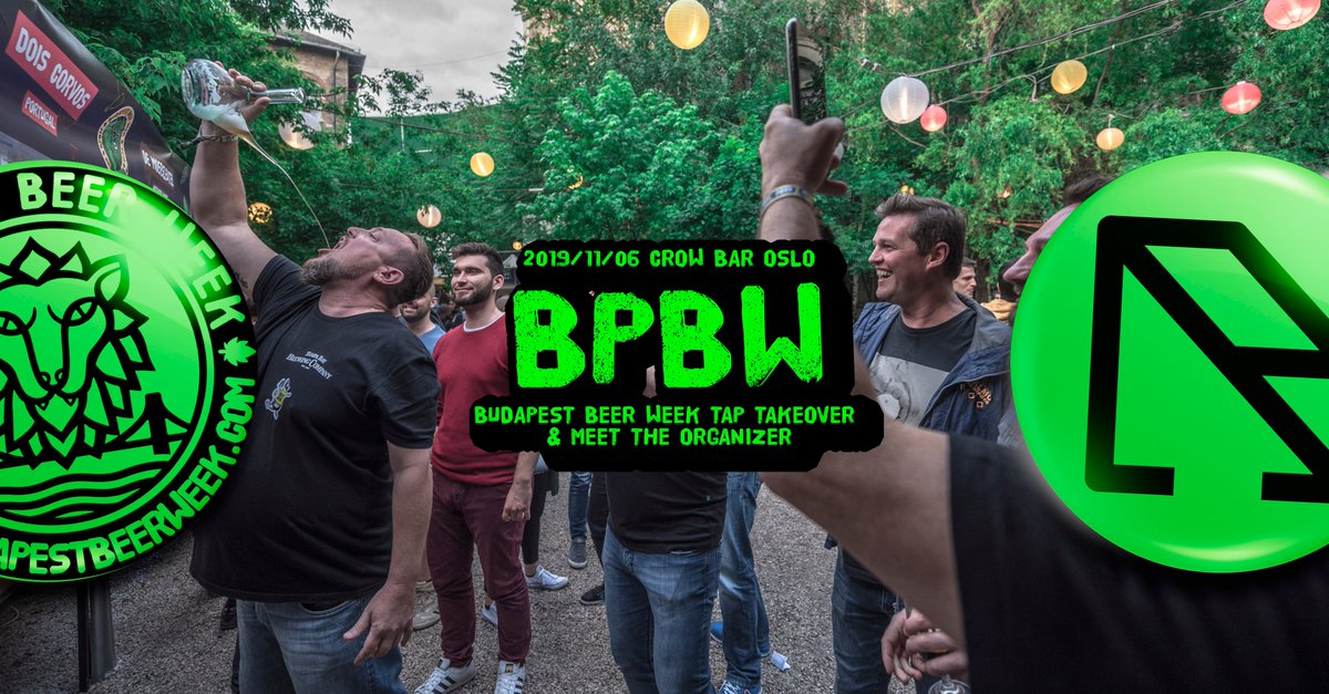 bpbeerweek's tweet photo. Doing this on WED at Crowbar Pub in Oslo, Norway: https://t.co/bt7CQQtIzP

Hungarian TTO w/ @balkezes, BREW YOUR MIND, DEALBREAKER, HOPTOP, HORIZONT, @madscientisthun, MEAD SCIENTIST &amp; MONYO by #bpbw #budapestbeerweek https://t.co/cmxOcooXl8
