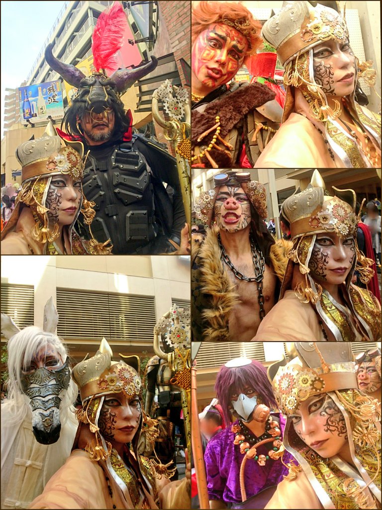 蒸気西遊記 カワハロお疲れ様でした 改めて蒸気西遊記メンバーと牛魔王 更に衣装 装飾等協力して下さった皆様に感謝致します 沢山の参加者様達の中からキャラクター賞に選んで頂けて感無量です 審査員様のコメントも嬉し過ぎました