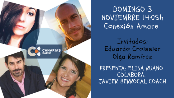 Programa del domingo 3 noviembre 2019 #ConexiónAmare en @laautonomica <a href="/RTVCes/">RTVC</a>
<a href="/ecroissier/">Eduardo Croissier</a> <a href="/ClimateKICspain/">Climate-KIC Spain</a> #Climathon2019 #terapias #OlgaRamírez amareblogger.com/2019/11/02/pro…