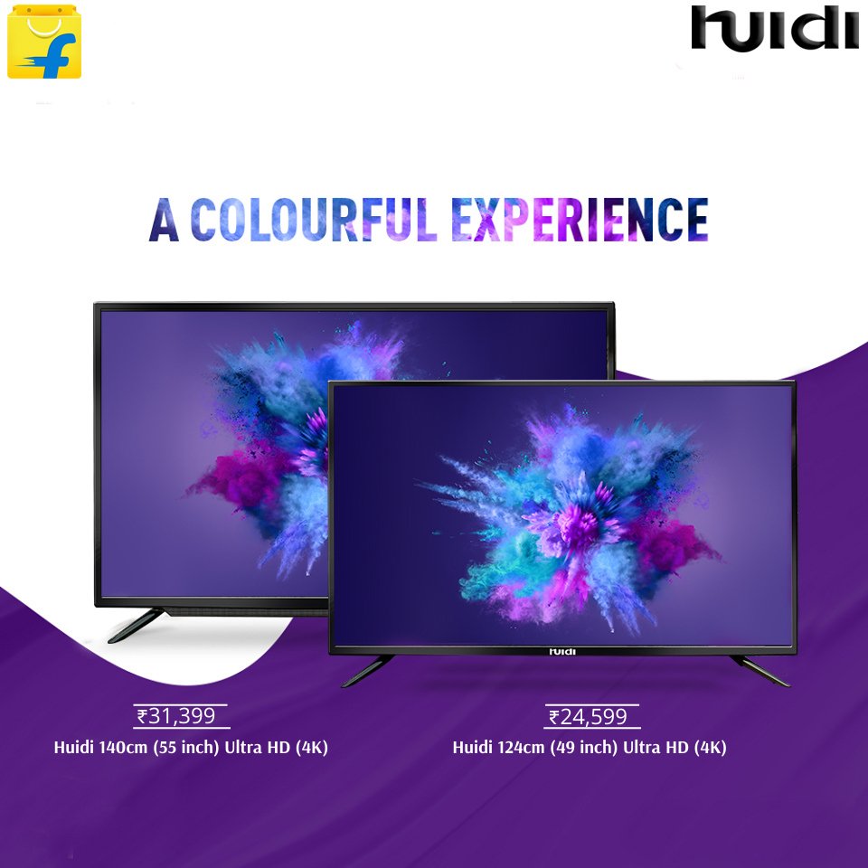 HuidiLedTv's tweet photo. Make colours come to life only on the 4K display of the Huidi Series.
Time to #SwitchToHuidiSmart
Buy your HUIDI LED TV now: https://t.co/nhETubF4a5
.
.
.
#flipkartsale #flipkartoffers #daysales #offers #HuidiTV #SmartLedTV #flipstartdays #BringHomeHuidi #OnlyOnFlipkart https://t.co/htP9mV9w6t