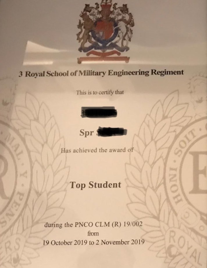 Congrats to Spr S from 131 who has placed first on the RE PNCO(R) CLM course.  That’s top student for 131 on both courses this year! #131commando #24commando #commandosappers #commandostandards
