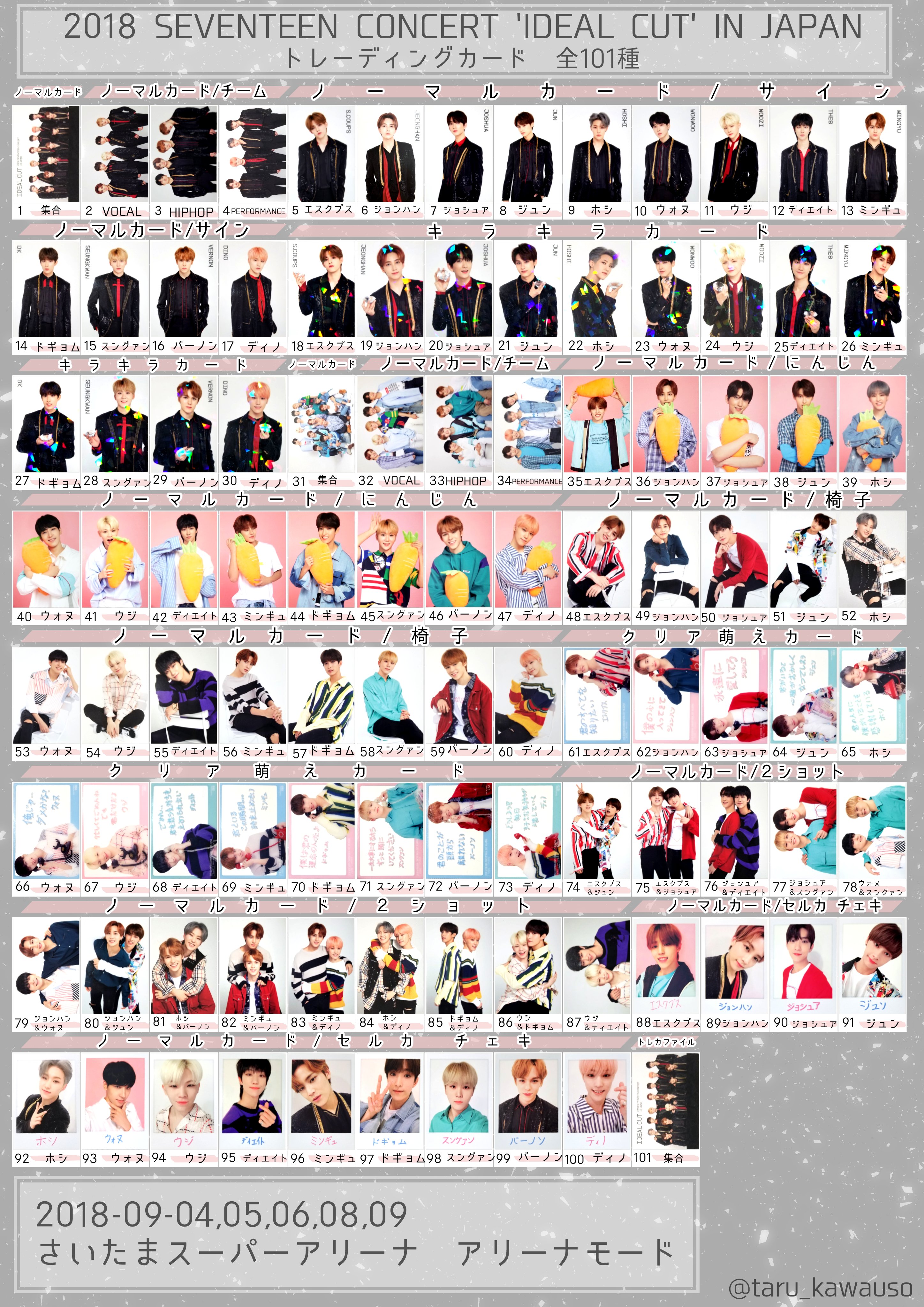 2018 SEVENTEEN CONCERT 'IDEAL CUT'IN JAPAN トレーディング 2018 SEVENTEEN CONCERT 'IDEAL CUT'IN JAPAN トレーディング