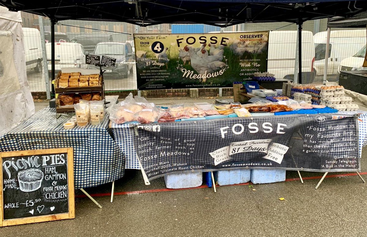 FosseMeadows's tweet photo. Not watching the #RugbyWorldCupfinal? Get down to our stands @BrockleyMarket @Londonfarmers #ParliamentHill #westhampstead #primrosehill #southkensington #fabulous #fossechicken #perfectpies #sausagerolls #pรขtรฉ & flyers on our Xmas festive birds! #orderforchristmas https://t.co/O0RQnR4mUL