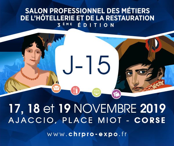 SALONCORSE's tweet photo. J-15 avant votre rendez-vous CHR PRO CORSE 2019

Salon professionnel des métiers de l'hôtellerie restauration de Corse

Inscription sur https://t.co/CHA4zm8vY1 https://t.co/92N1LIPfUc