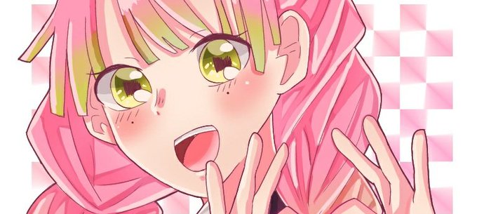 あんこさんがTwitterに投稿した甘露寺蜜璃(鬼滅の刃)のイラスト。