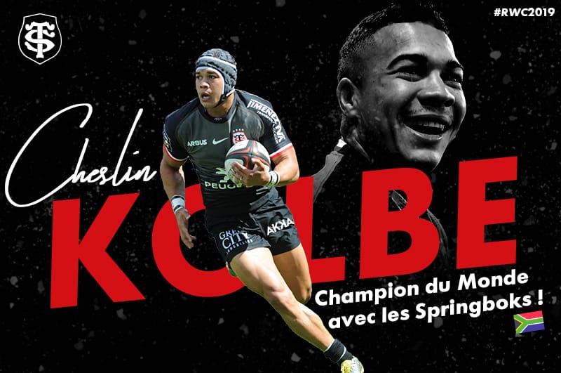 Après un titre de Champion de France avec le ST, un titre de Champion du Monde avec son équipe nationale, les <a href="/Springboks/">Springboks</a> ! 🏆
@Cheslin_Kolbe11, nous sommes très heureux pour toi &amp; très heureux de te compter parmi nous au moins jusqu’à la prochaine Coupe du Monde en 2023 ! 🔴⚫