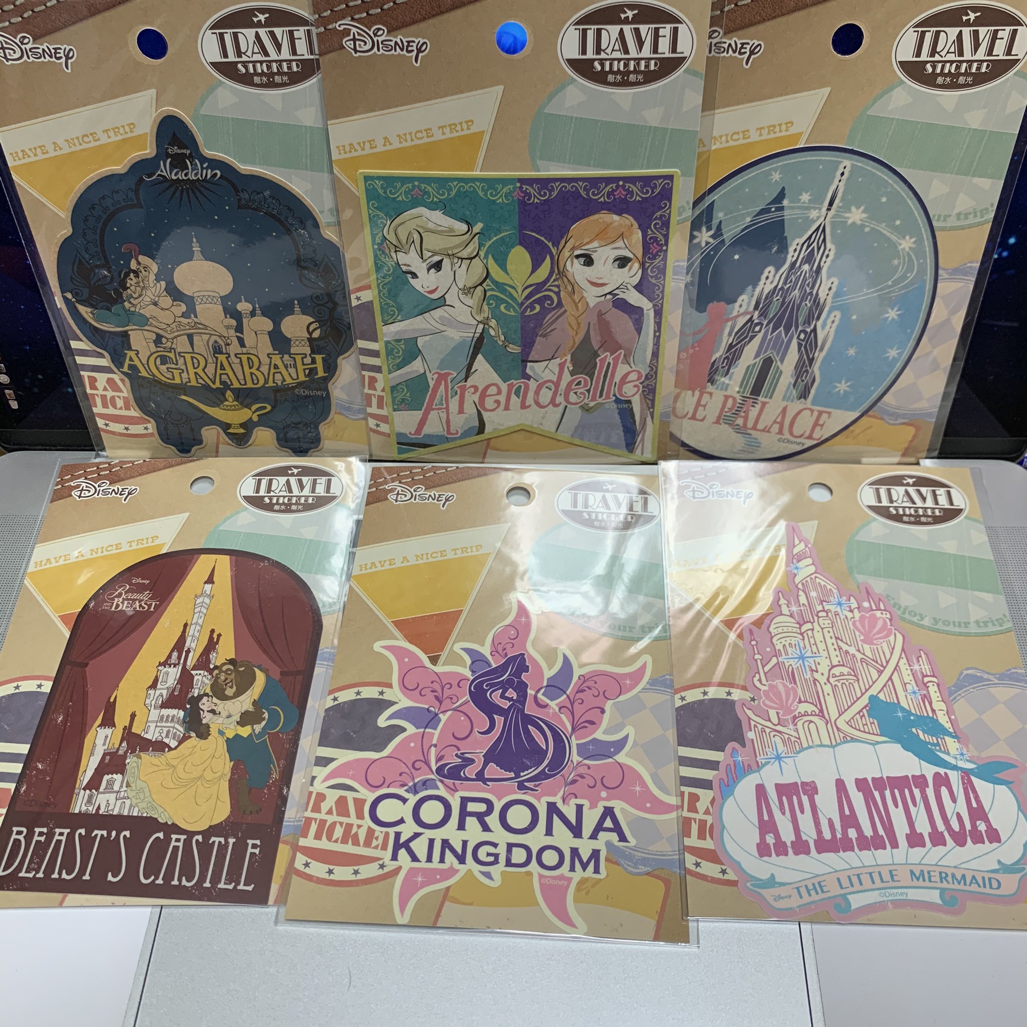 Westergaard Princess Pixarの人 部屋整理してたら懐かしいのがでてきた 松屋銀座 でディズニープリンセス展やった時に先行発売 限定発売 したトラベルステッカーのうちわたしが買ったもの たまたまだけどこれがぜーんぶ舞浜に揃うってのが