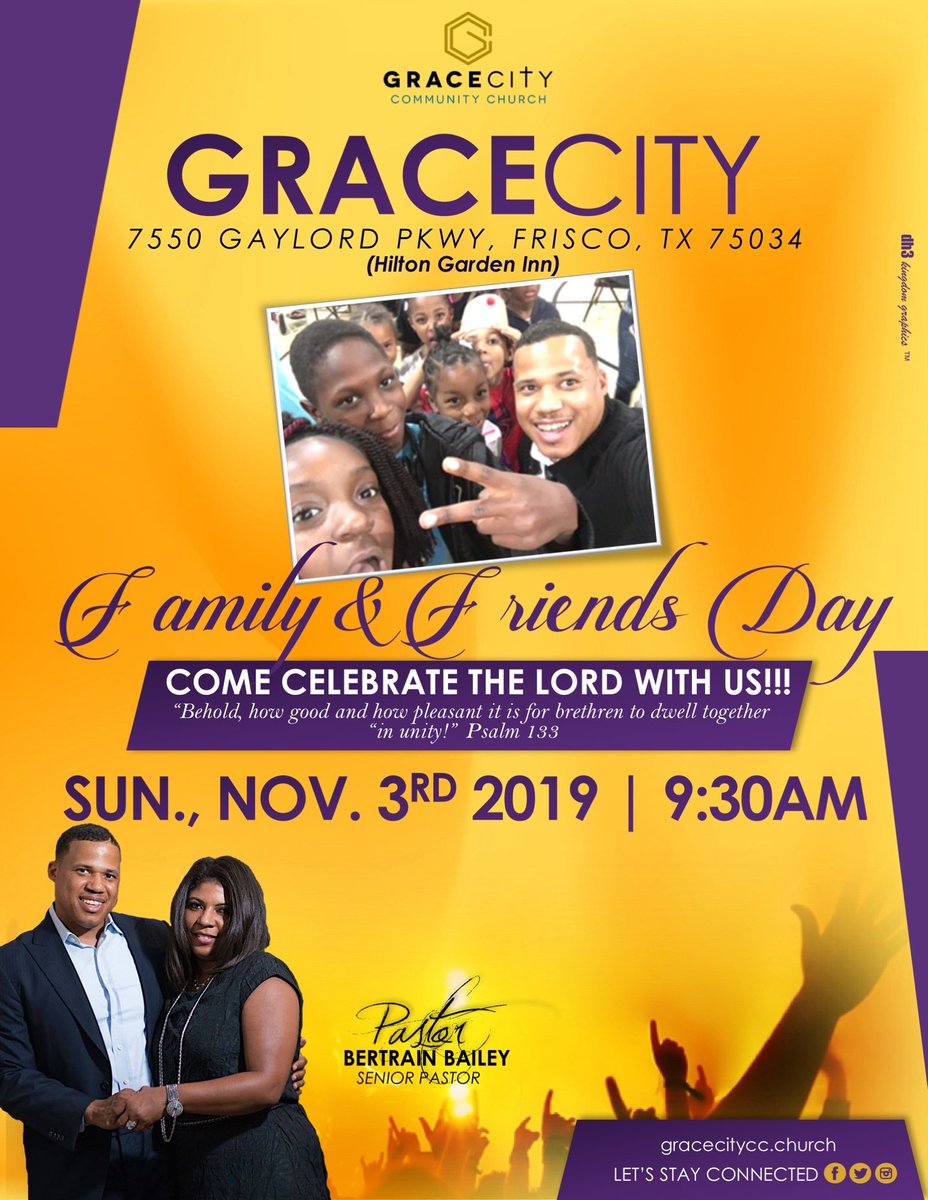 gracefrisco1's tweet photo. #gracecitycc #friendsandfamily #friscochurch #friscotx 

The Loaves &amp; Fishes Ministry of Grace City Community Church would like to invite you to join us for "The Gathering of Friends &amp; Family 2019"

Grace City Community Church
7550 Gaylord Pkwy, Frisco, TX 75034 https://t.co/TMacFokaRu