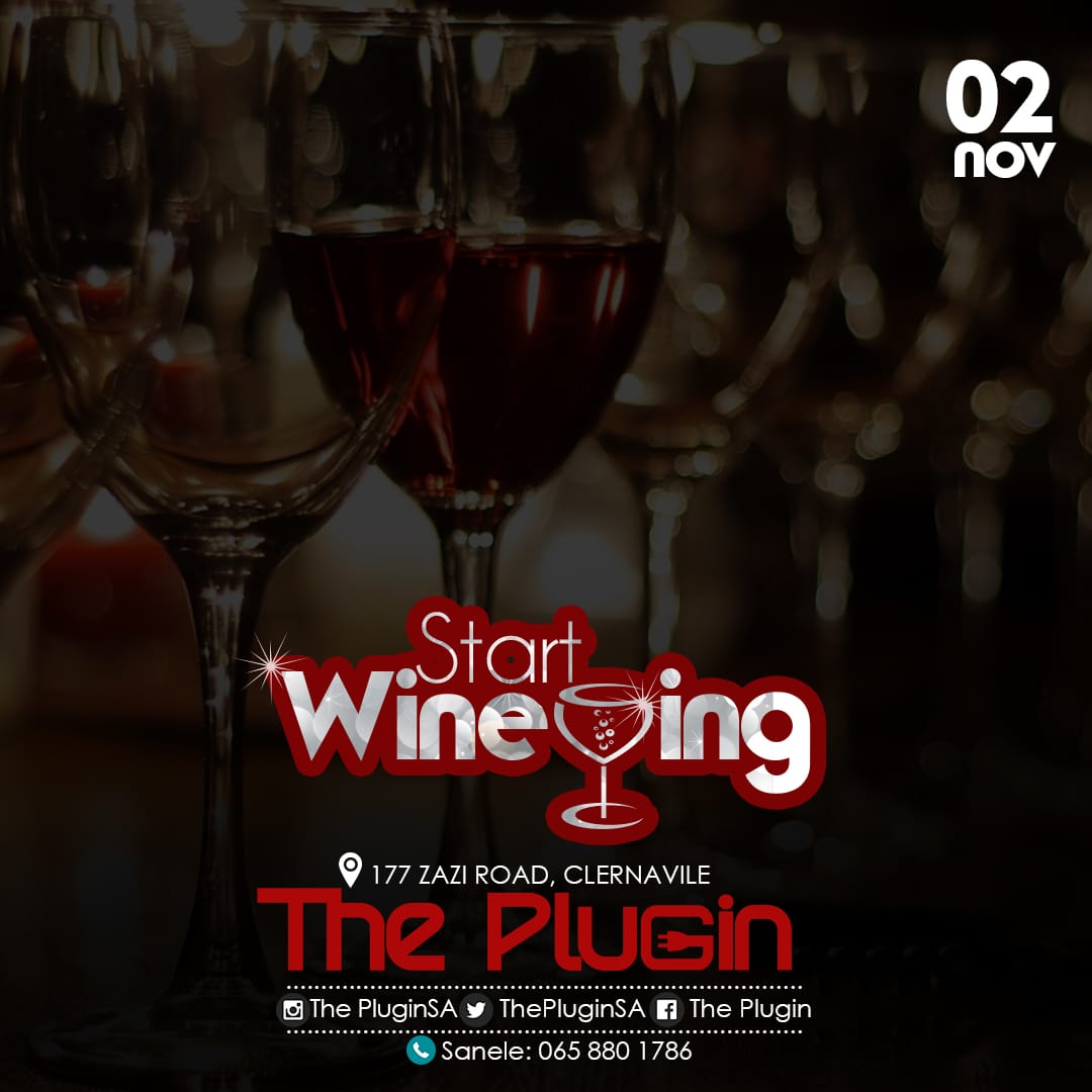 ThePluginSA's tweet photo. Make your way to the #ThePluginSa tonight for #StartWineing. We obviously have a lot to celebrate #Bokke #Springboks #SiyaKolisi 

#ThePluginSa 
#StartWineing
#Saturday https://t.co/hlwQYh4PJI