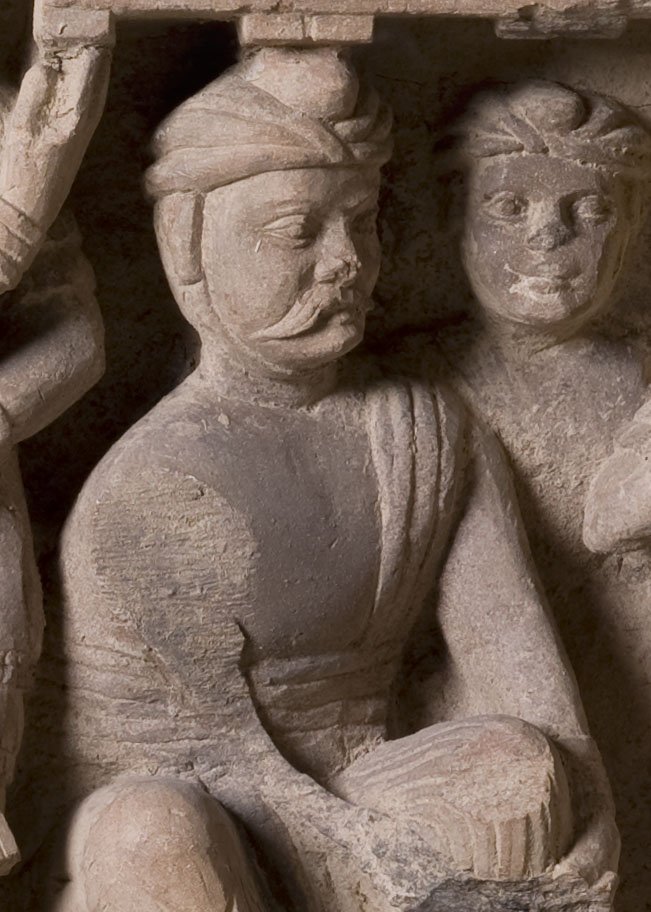 AshmoleanMuseum's tweet image. Another object from our #Movember inspiration files - detail from a relief depicting The Dream of Queen Maya. Gandhara, 1st century AD #Tashmolean