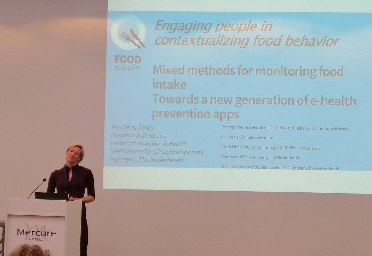 SuzandB's tweet photo. How can we improve intake registration by clients? @Sonja_vOe presents an innovative e-health prevention tool @efad_org #EFAD2019 #HANnl https://t.co/zGqlll5Xe3