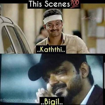 Hijacker_Here's tweet photo. Which one did you like the most ??!! 😇

#Kaththi [ or ] #Bigil 

#ThalapathyVijay 😎 https://t.co/CkHXeVhXVU