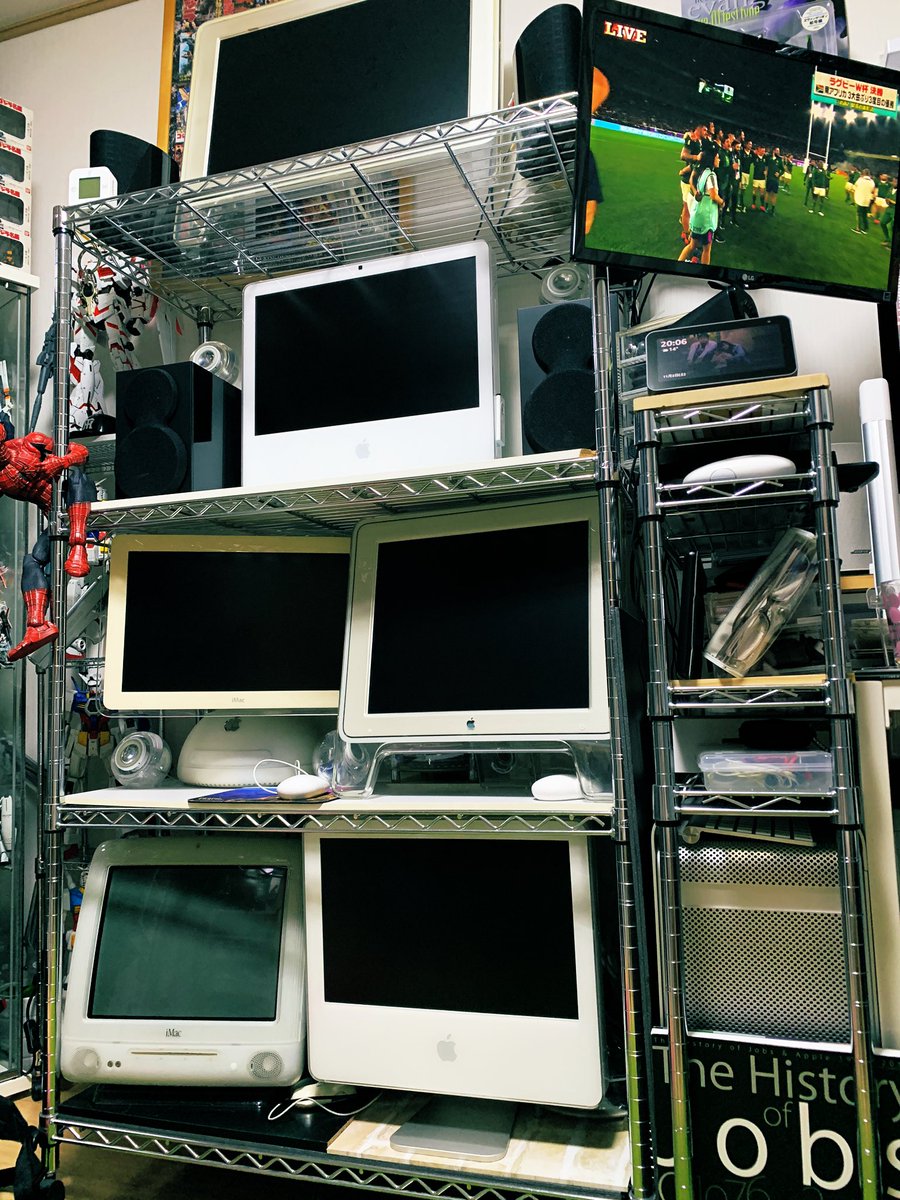 ukimen_hometown's tweet photo. もっと広い部屋に綺麗に飾りたい。
#iMac #PowermacG5 #PowermacG4CUBE https://t.co/EOvPQ3G4vB