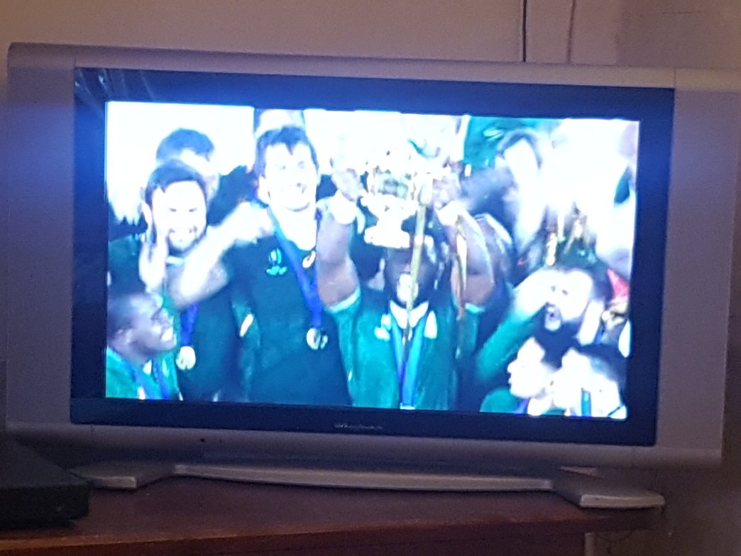Watching history with a tear in my eye. #mandela
#RWCFinal
