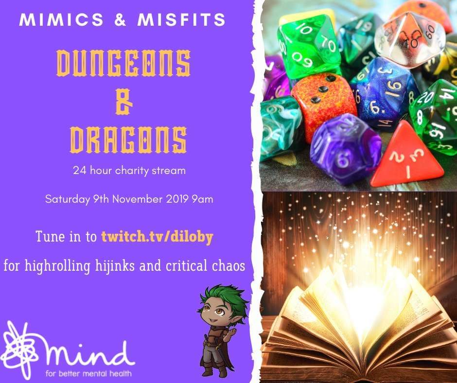 MimicsM's tweet photo. @MindCharity Happy to do it! Our 24 hour stream is taking place next Saturday out goal is £1000! https://t.co/WHs7E3i97x
