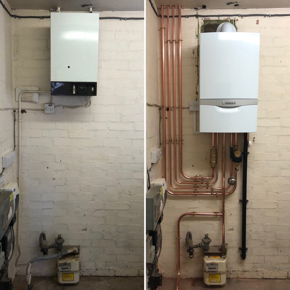 pbplumber's tweet image. System conversion 👏🏽
Enjoyed this job a lot, the bend on the flow didn’t sit right for the air separator or the drain cock so was sacrificed for an elbow 🤷🏼‍♂️
Vaillant EcoTec Plus 832 and Spirotech Duo 👌🏽
#Plumber #Advance 🐰