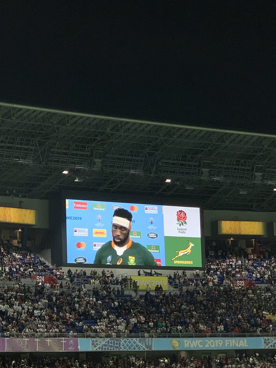 Wow folks,that was fuckin’ beautiful,what a bunch of winners,Dankie Rassie,Siya and the boys,thats how you unite a nation,Dankie BOKKE #rwcfinal #breytyinjapan 😭😭😭🇿🇦🇿🇦🇿🇦