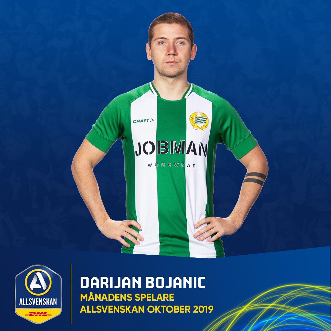 Vi gratulerar månadens spelare i oktober: Darijan Bojanic, @Hammarbyfotboll! 👏

📄 Läs mer: allsvenskan.se/nyheter/nyhete… #Allsvenskan