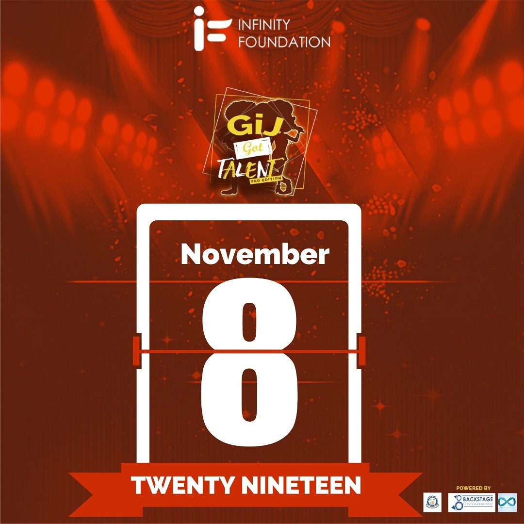 Infinityfdngh's tweet photo. The maiden edition was 🔥 this year promises to be more 🔥🔥. It's the second edition of the #GIJGOTTALENT.
Keep calm as the participants thrill you with their performances
Date : 8th November, 2019
It's freeee💃💃💃
#gijgottalent #gijsrc #RedFlag #nonutnovemeber https://t.co/PEBVDYWf1W