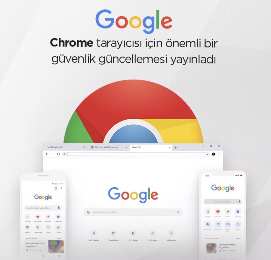 Google tarafından, Chrome web tarayıcısı masaüstü ve mobil sürümlerinde kritik bir güvenlik açığı olduğu bildirildi.

Bilgisayar ve mobil cihazlarınızda Chrome uygulamasının son sürümünü kullanmak için mutlaka güncellemeniz gerekmektedir.