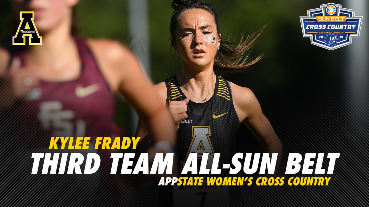 AppTF_XC's tweet photo. With a 13th place finish in 18:05.5, Kylee Frady earns her first All-Sun Belt honor of her career #SunBeltXC https://t.co/v10yudS8AQ