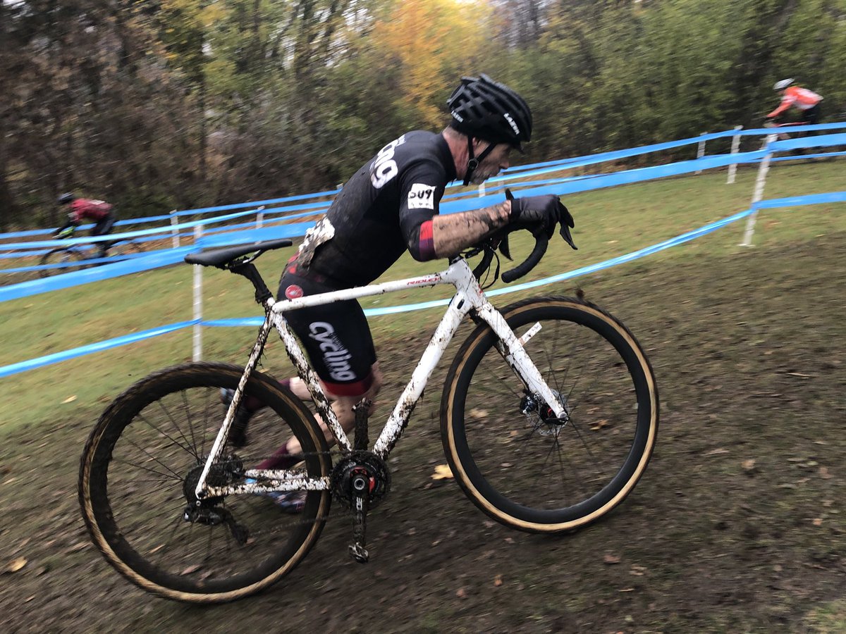 Go James. Yes we are biased. Ont. prov champ for 55-64 sitting in 5th 
#CanCXChamps #cxnats2019#ptbocx2019 ⁦<a href="/PtboCX/">🇨🇦 Cyclocross Championships</a>⁩