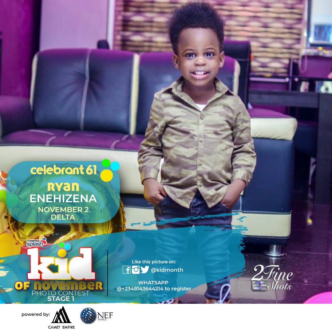 KidMonth's tweet photo. KID OF DEC.

Vote by retweeting the picture.
To register for kid of the year.
Kindly pay 2k in fidelity bank 6060388738, CAMET EMPIRE
 and register at https://t.co/MtS4w98ui4

Kindly use chrome browser https://t.co/0M1dxOFsE3