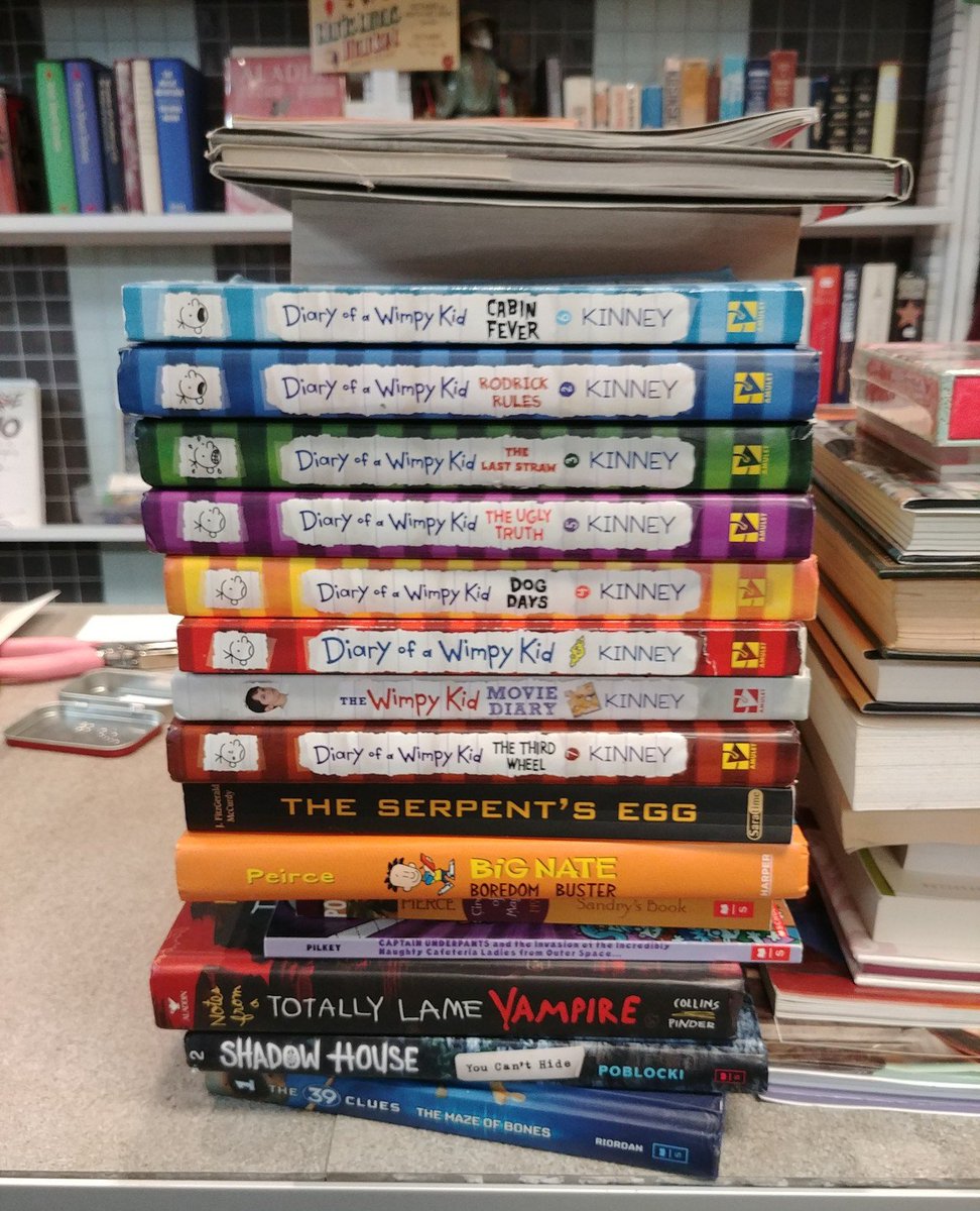 rivertradingco's tweet photo. Our selection of children's novels is ever growing. Has your little reader discovered "Diary of a Wimpy Kid" yet? https://t.co/7lAyXYeAzY