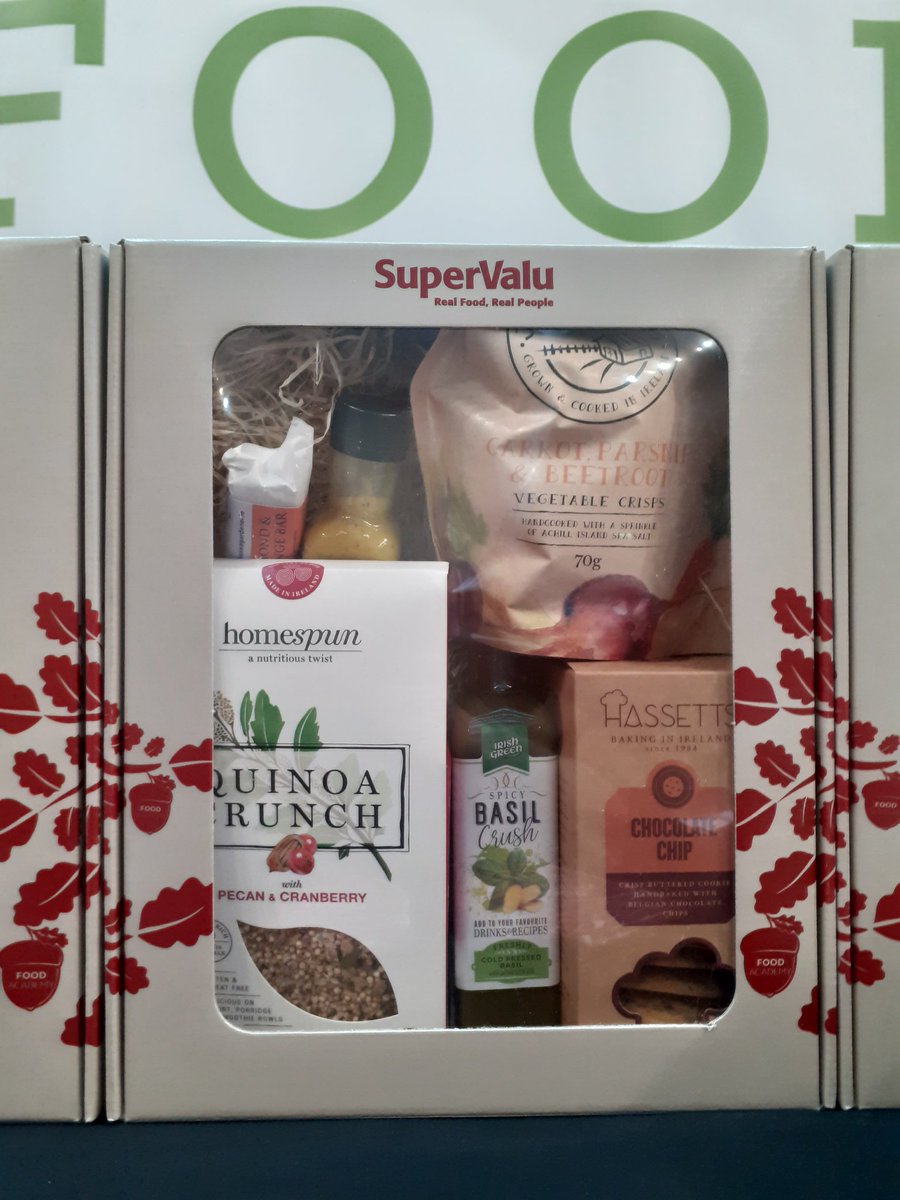 CorkKerryFood's tweet photo. When you buy 4 products at today's market come to the @SuperValuIRL stand and enter a draw for one of these 5 gift boxes 🤩 #corkkerryfoodmarket https://t.co/29wKxeTT6l