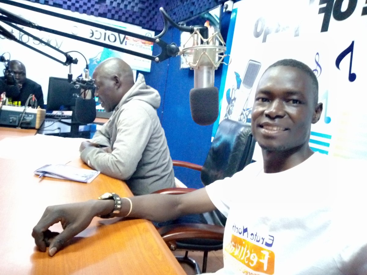EruteNorth's tweet photo. ENF sponsor Tonny Opeto Coordinator @OChrishian and Technical Director, David were invited to Voice of Lango FM, Lira and QFM Lira, Uganda to discuss the roles that ENF is playing through sports to bring positive social impact. Read more; https://t.co/x7gGHAK42i https://t.co/Cwtr1DI72k