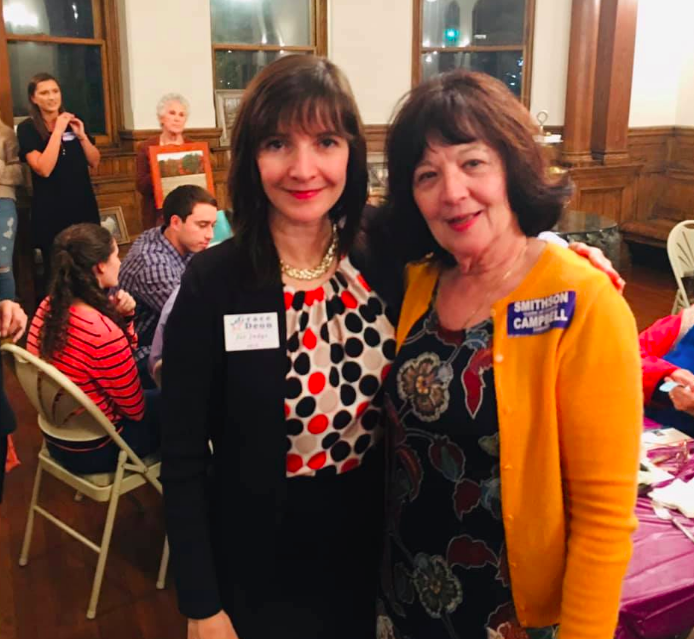GraceDeon4Judge's tweet photo. Fundraiser for Dr. Joseph Campbell, County Coroner, at the lovely Quakertown Train Station. Always nice to see Jennie McClure who along with Paul Clymer knocked hundreds of doors last weekend supporting our candidates - thank you! #GraceDeon4Judge https://t.co/UKl7dZU3uL