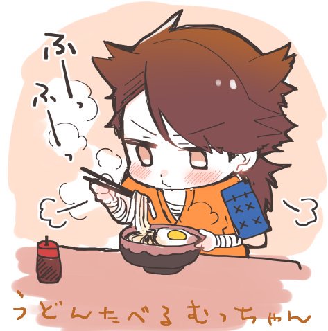 うどん食べるむっちゃんの絵もあったので再掲 