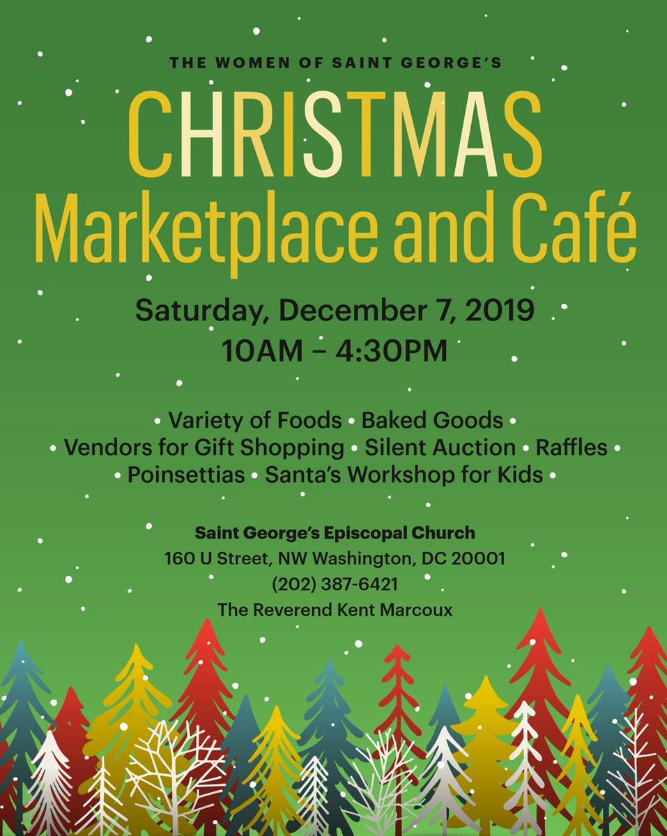 Scott Roberts (@scottrobertsdc) on Twitter photo five weeks from today: The Women of <a href="/StGeorgesDC/">St Georges DC</a> invite you to the St. George's Episcopal Church Christmas Marketplace and Cafe, 10am-4;30pm 🧁🎄🛍️
variety of foods ~ baked goods ~ gift shopping ~ silent auction + more!
<a href="/LeDroitParkDC/">LeDroit Park Civic Association</a> #BloomingdaleDC
bloomingdaleneighborhood.blogspot.com/2019/11/come-t… five weeks from today: The Women of <a href="/StGeorgesDC/">St Georges DC</a> invite you to the St. George's Episcopal Church Christmas Marketplace and Cafe, 10am-4;30pm 🧁🎄🛍️
variety of foods ~ baked goods ~ gift shopping ~ silent auction + more!
<a href="/LeDroitParkDC/">LeDroit Park Civic Association</a> #BloomingdaleDC
bloomingdaleneighborhood.blogspot.com/2019/11/come-t…