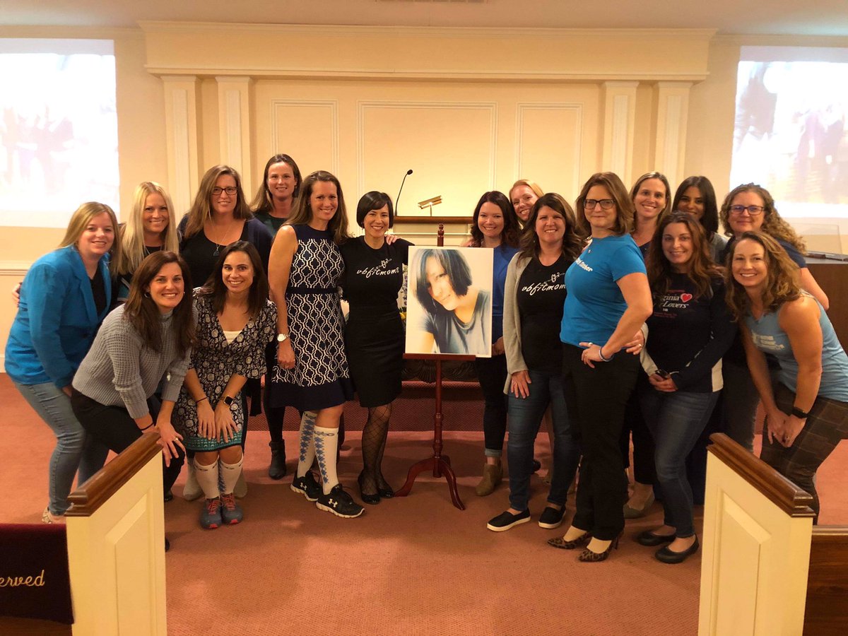 chrisfisk's tweet photo. Find your tribe. β€οΈthem hard. #Motherhood, #StrollerStrides & #running brought us together & no matter how much time passes, the bond stays strong. Last night we celebrated the life of one of our own, & our sisterhood of strength & β€οΈ and HER love of #Xanadu #coloncancerawareness https://t.co/aWyF7NfpXc