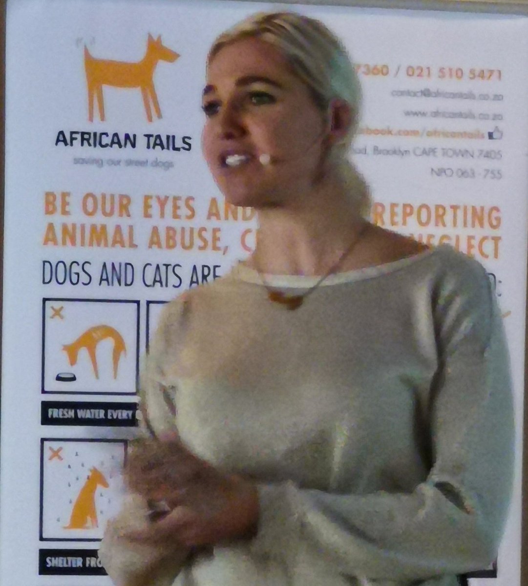 DiBrown5's tweet photo. Always inspired by this giraffe. @liezelv telling us about her adventures  as a tandem pilot to a blind cyclist in the Himalayas, at times with no brakes. What a ninja. @AfricanTails
#XplorexCT https://t.co/oRZvOoundt