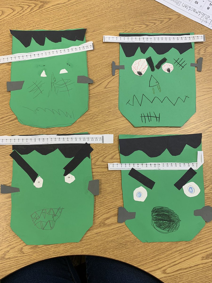 MMikaliunas's tweet photo. Frankenstein math #resource #teacher #math #elementaryschool #learningaddition #learningsubtraction #craft #motivation https://t.co/006apI13dG