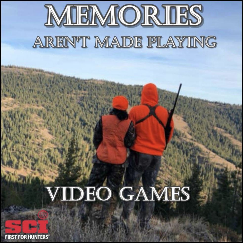 4cornersSCI's tweet photo. Memories aren't made playing video games.
#getouside #gohunting #gohunt #firstforhunters #orangearmy #makememories #takesomeonehunting #takeitallin #enjoytheview https://t.co/WTCdWYrP69