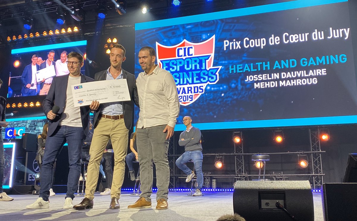 cic's tweet photo. 🥉Le Prix Coup de Cœur du Jury des #CIC_Esport Business Awards 2019 est attribué à Health &amp; Gaming, qui concilie #esport et santé grâce à des actions de prévention et de soin auprès des joueurs et professionnels de santé.  #PGW https://t.co/nzpbVPfTJp