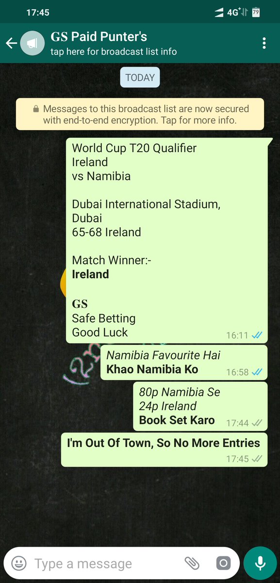 gsdadatips's tweet photo. Namibia vs Ireland

Given On WhatsApp
#NAMvIRE #NAMvsIRE #IREvNAM #IREvsNAM
#Namibia #Ireland
#ICCt20Qualifier #WT20Qualifier #T20WorldCup #T20Qualifier #WorldCupT20Qualifier 
#Jackpot #Prediction #MatchPrediction #Tipster #Tipper #IPL #MatchTips #SessionTips #Dream11 #GSdadaTips https://t.co/16qp91rZtg