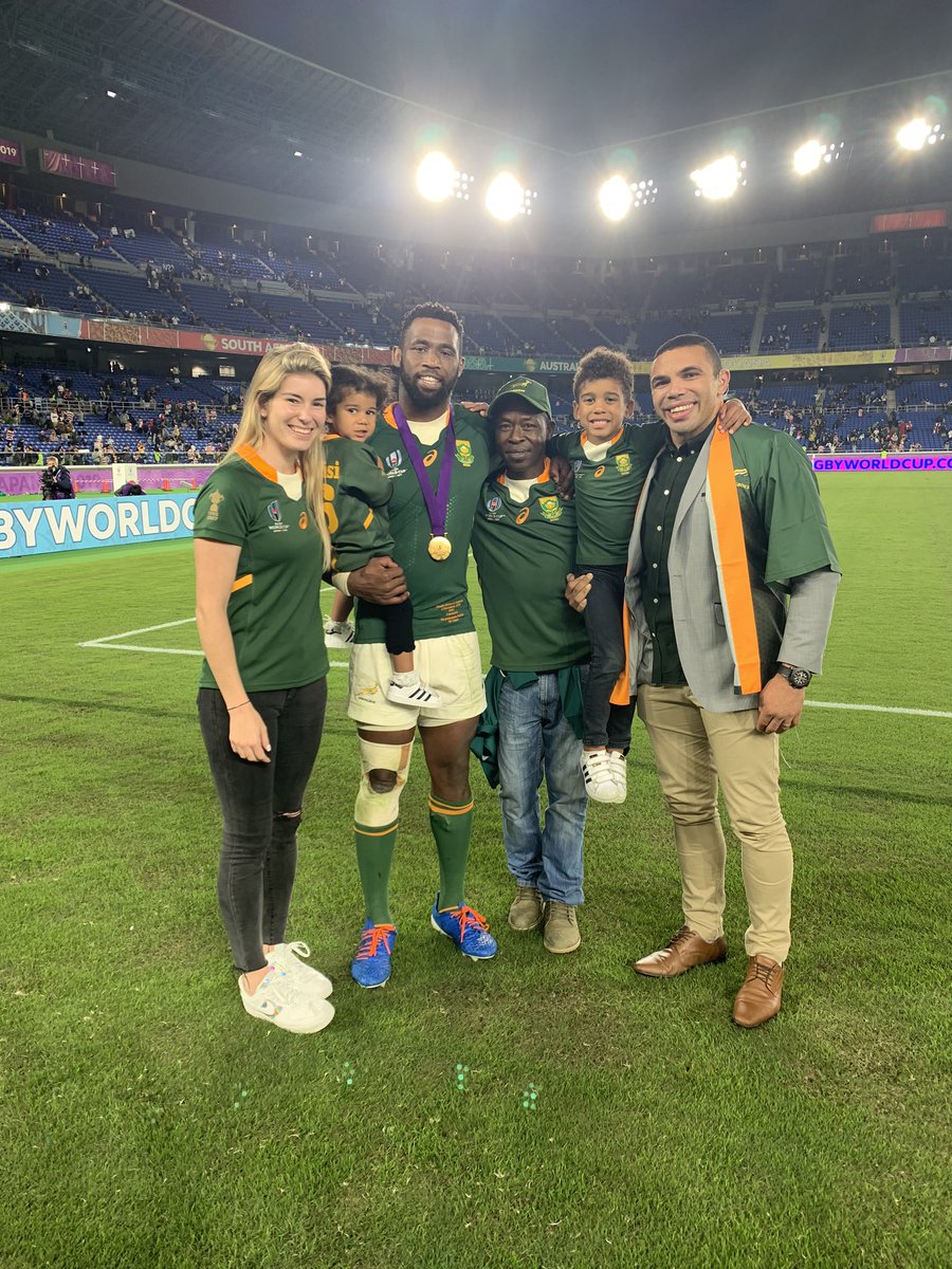 So so so PROUD!!!

My comrade, OUR CAPTAIN!!!

Thank you for inspiring in a way which transcends the four lines and transforms a nation!! 🇿🇦🇿🇦🇿🇦🇿🇦

#RWC2019