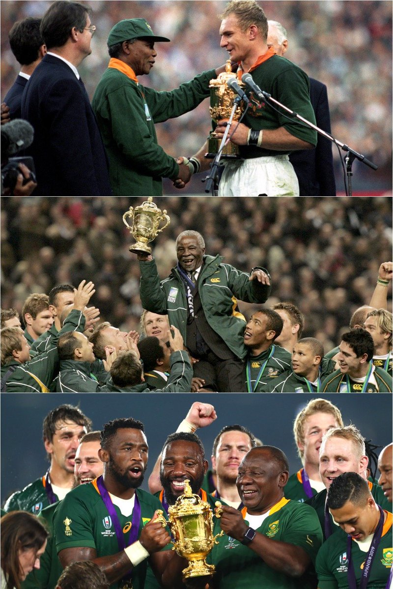 SuperSportTV's tweet photo. 🇿🇦 1995 🏆
🇿🇦 2007 🏆
🇿🇦 2019 🏆

The @Springboks Rugby World Cup cycle is officially complete ✅
#StrongerTogether https://t.co/FFHNWWhqbc
