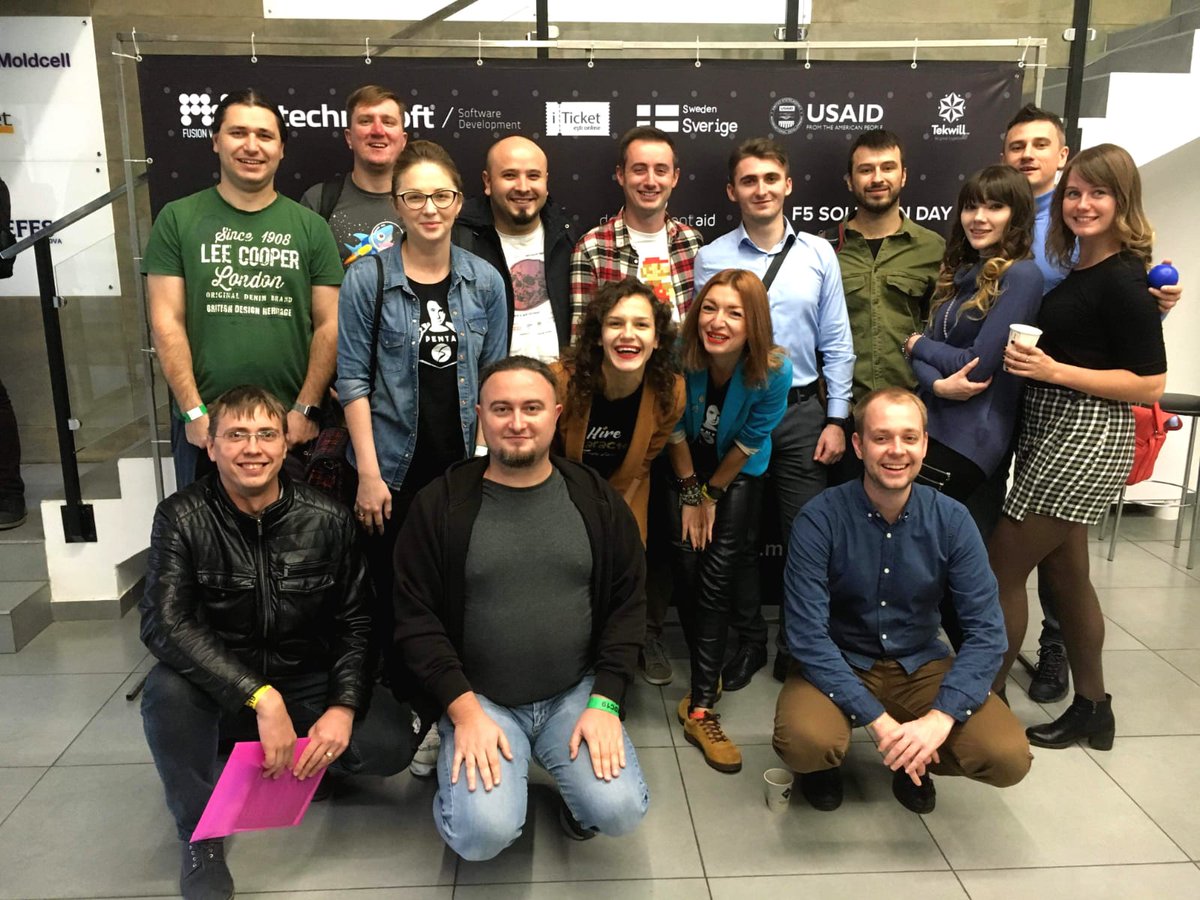 Pentalog's tweet photo. 🔔 The biggest tech conference from #Moldova is ON and we are ready to share with you about the latest #TechNews and what we are up to.
Come and meet us at #MDC19 & say "Hi!" to our lovely colleagues at the booth.
#TogetherWeRock https://t.co/sgUJzaDD4Q